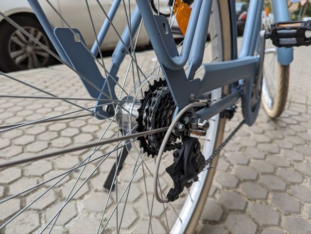 Bicicleta urbana clásica Elops 520 cuadro bajo 28