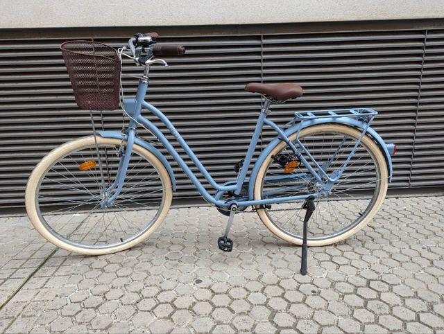 Bicicleta urbana clásica Elops 520 cuadro bajo 28