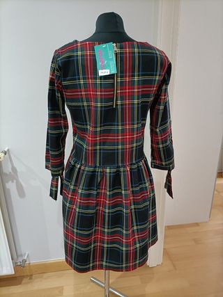 Vestido estampado escocés