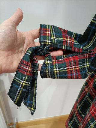 Vestido estampado escocés