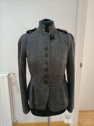 Chaqueta Gris Mujer Zara