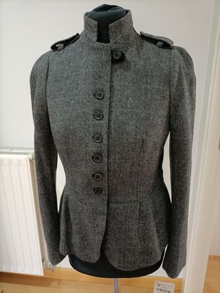 Chaqueta Gris Mujer Zara