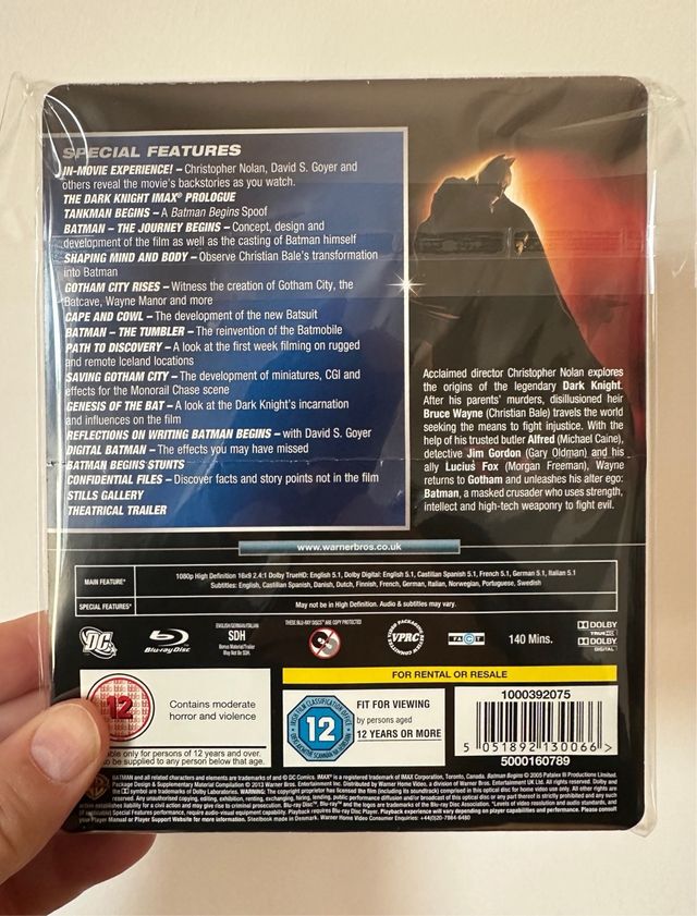 BATMAN BEGINS - Steelbook Blu-ray