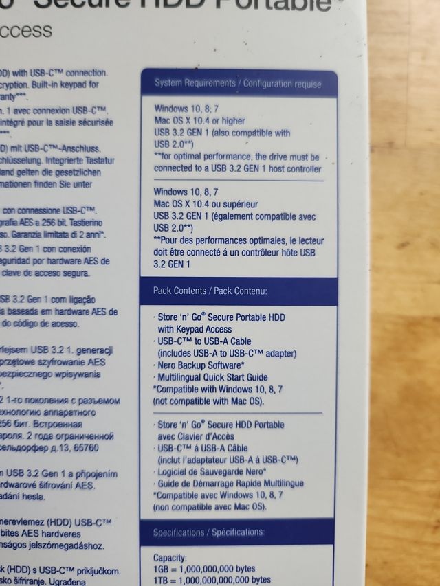 HD Encriptable de alta seguridad Verbatim 1tb