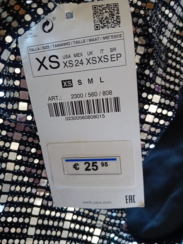 E109-Top plateado fondo negro