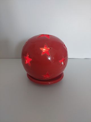 Portacandele sfera con stelle inceramica