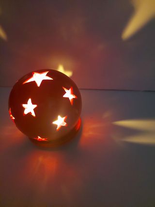 Portacandele sfera con stelle inceramica