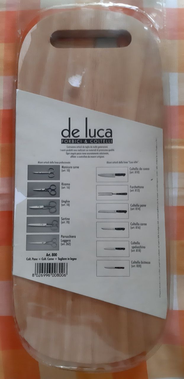 Coltellerie De Luca Coltello Pane Carne + Tagliere