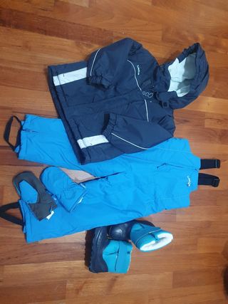 Ropa nieve,chaqueta, mono, botas, guante