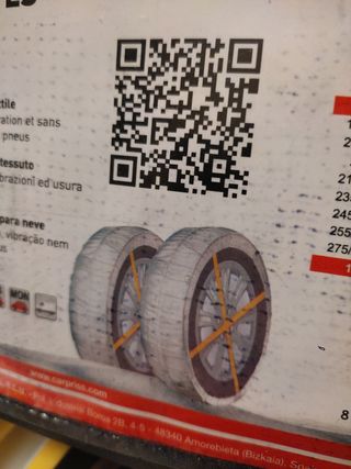 Cadenas para la  nieve de tela