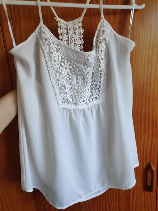 Camisa blanca bordado