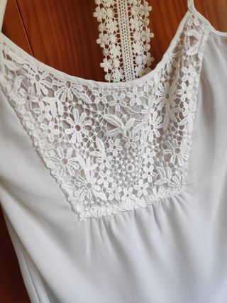 Camisa blanca bordado