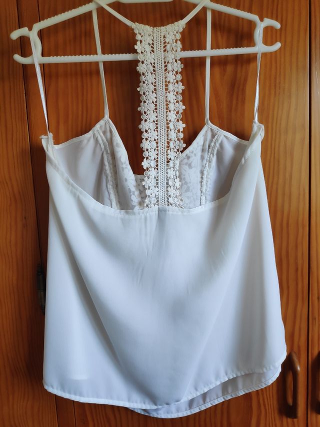 Camisa blanca bordado
