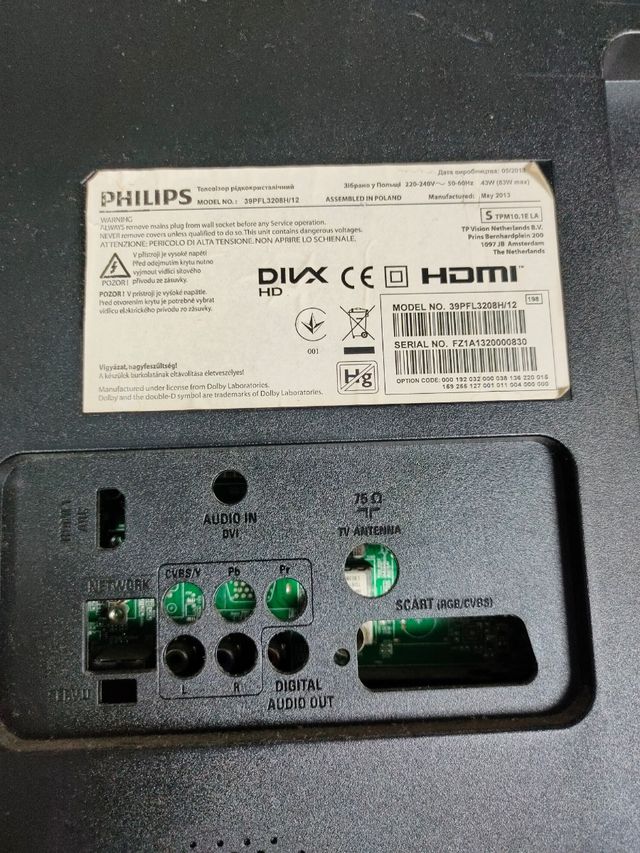 Pezzo di ricambio PHILIPS 39PFL3208H/12