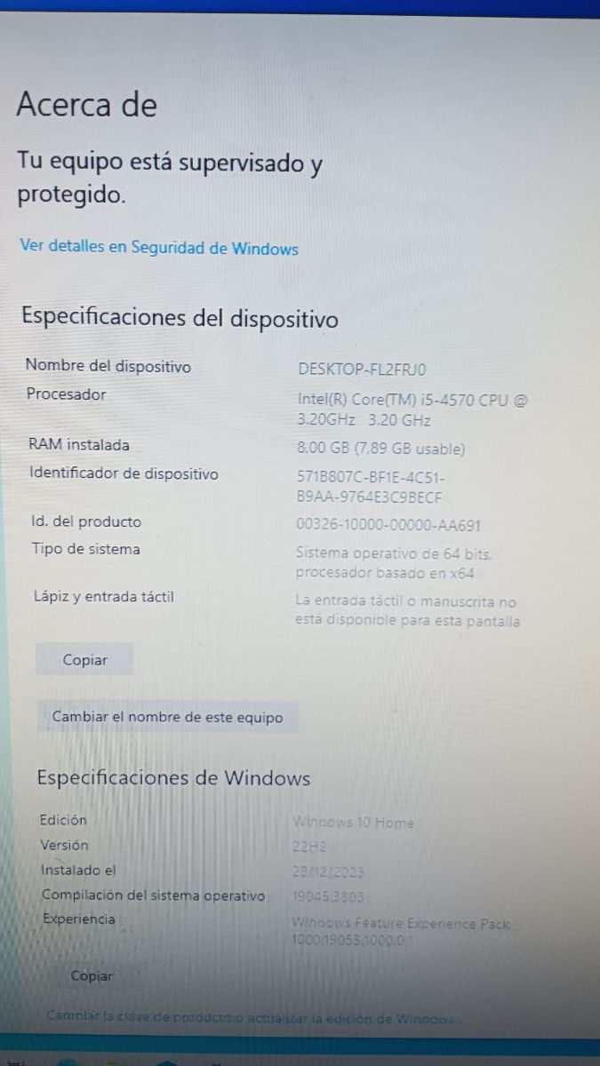 Ordenador PC HP i5 8GB RAM 500GB WIN10 afbeelding 5