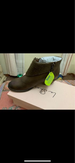 botines en piel a estrenar por cierre de tienda