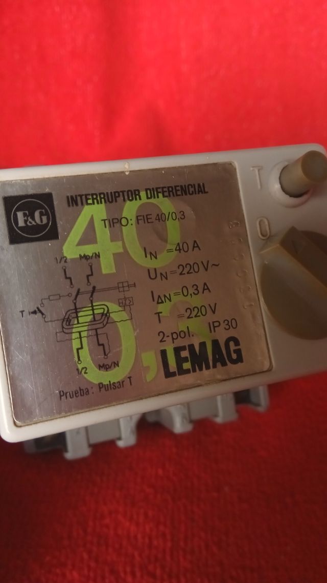 Interruptor diferencial F&G Lemag