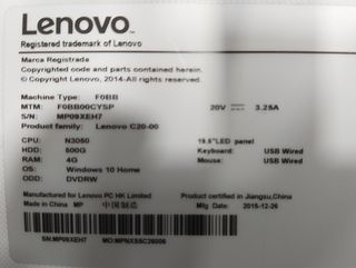 Ordenador Lenovo
