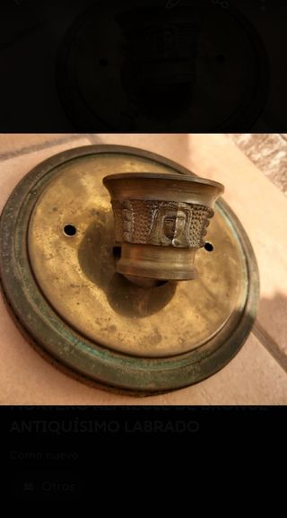 MORTERO ALMIZCLE DE BRONCE ANTIQUÍSIMO LABRADO