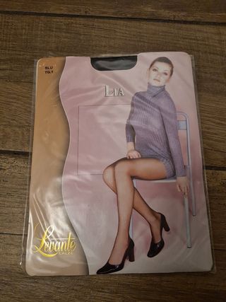 Collant TG 1 colore moka e blu