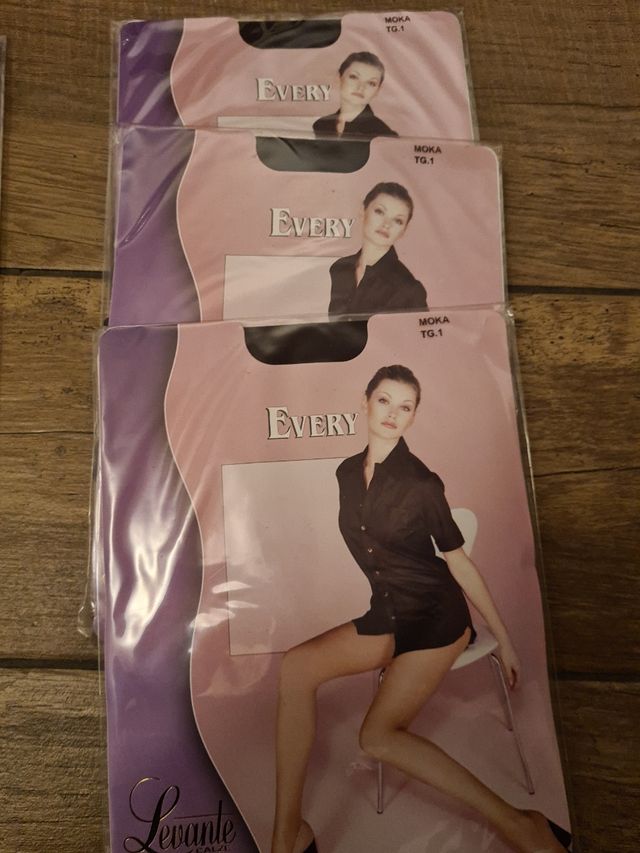 Collant TG 1 colore moka e blu