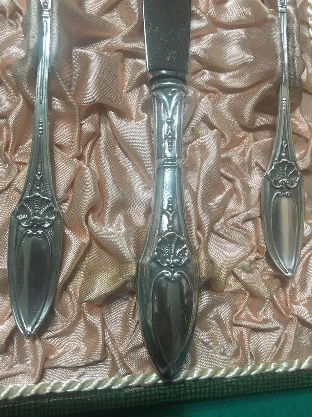 Juego de cubiertos de Alpaca vintage cadete