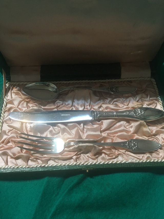 Juego de cubiertos de Alpaca vintage cadete