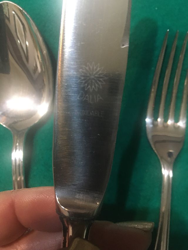 Juego de cubiertos (3) de alpaca de la Dalia