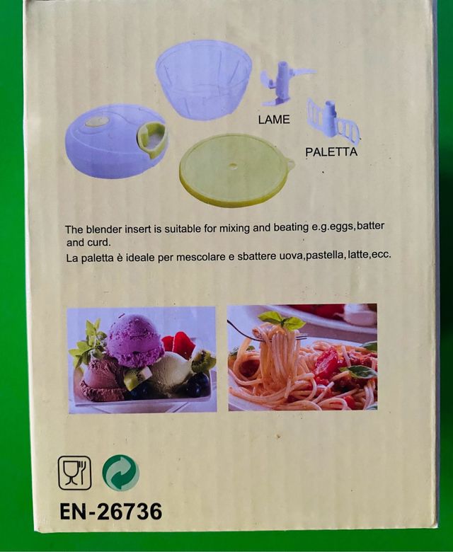 Tritatutto, sbattitore manuale. Nuovo e sigillato.