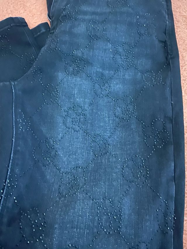 vaquero negro con brillo