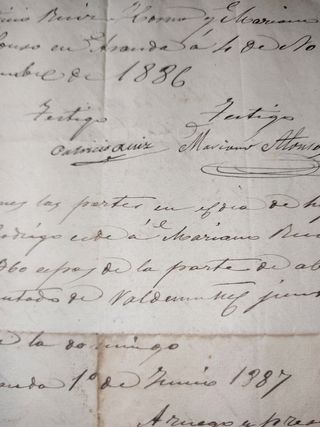 Contrato privado de 1886