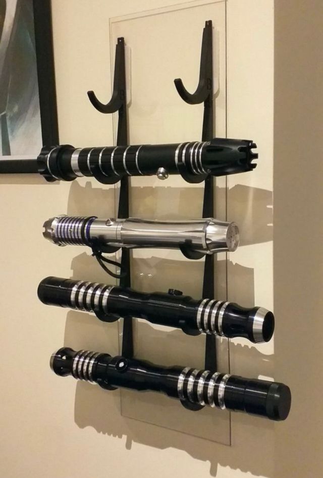 Soporte pares espada laser