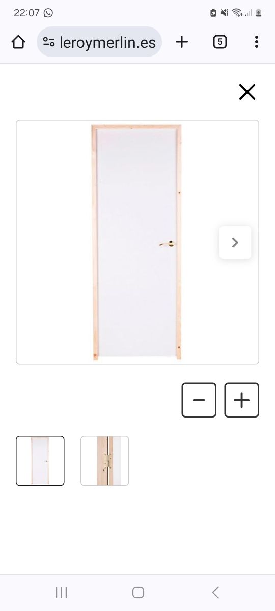 Puerta prepintada lisa