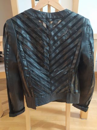 Cazadora de polipiel para mujer