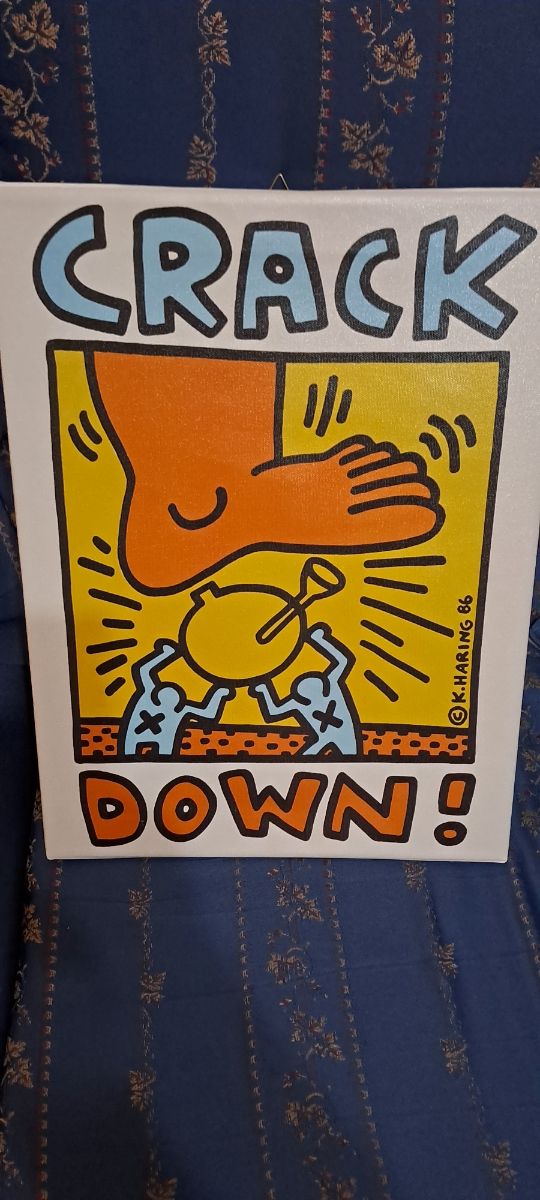 Quadro Crack Down" di Keith Haring, litografia