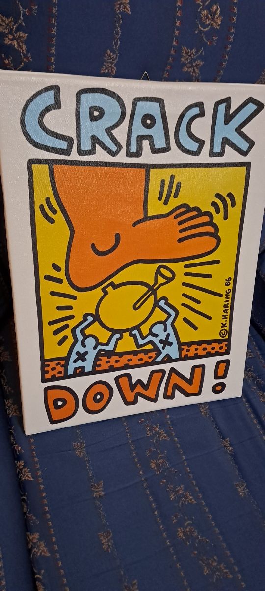 Quadro Crack Down" di Keith Haring, litografia
