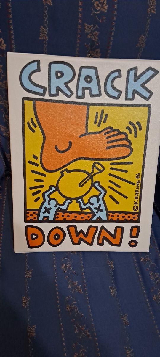 Quadro Crack Down" di Keith Haring, litografia