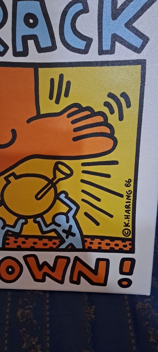 Quadro Crack Down" di Keith Haring, litografia