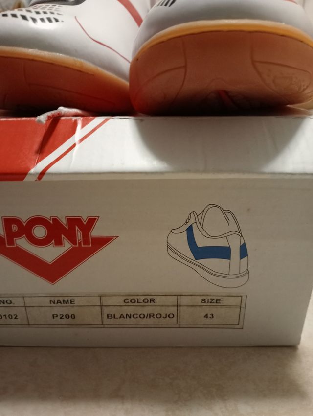 Zapatillas Pony P200 Blanco/Rojo