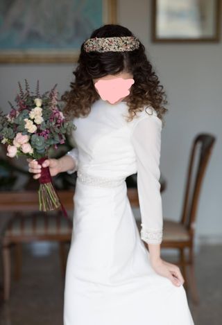 Tiara novia piedras