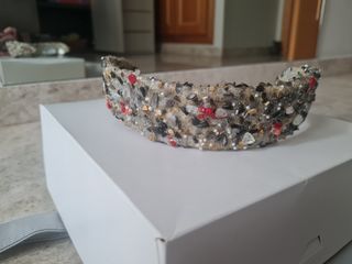 Tiara novia piedras