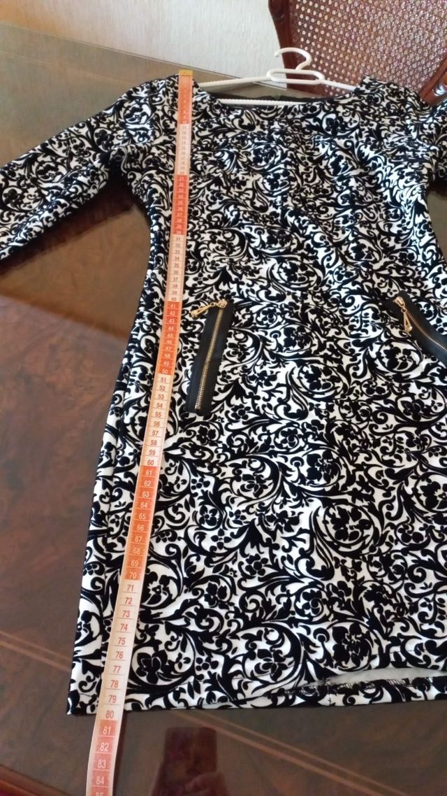 Vestido blanco y negro