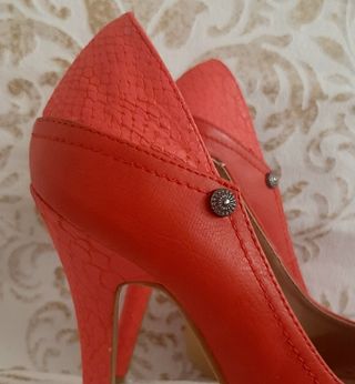 Zapato Peep Toes Rojo