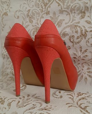 Zapato Peep Toes Rojo