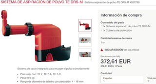 HILTI. ASPIRADOR TALADRO