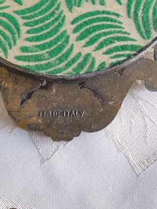 Coppia cornici ottone metallo vintage 