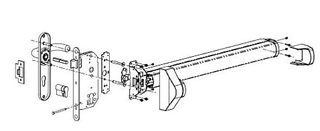 Barra Antipánico Para Vías Escapepuerta emergencia
