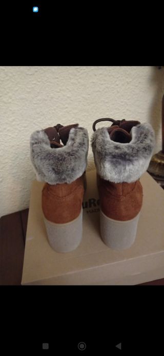 BOTINES DE PIEL MARRONES  TUYURE SHOES NUEVOS 