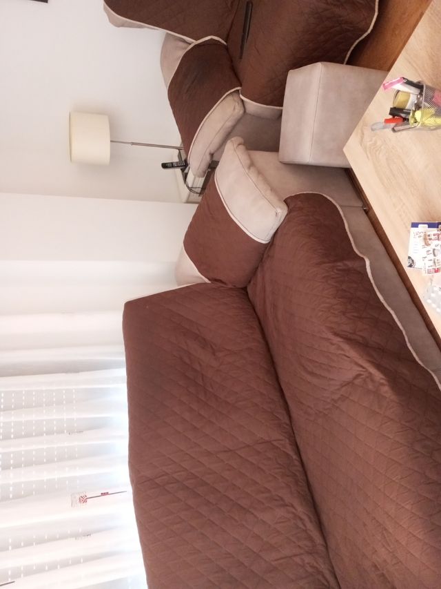 Sofas de 2 y 3 plazas de terciopelo kaki