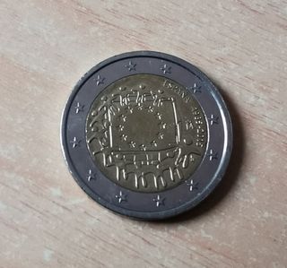 Moneda 2€ 30 Años Bandera Europa